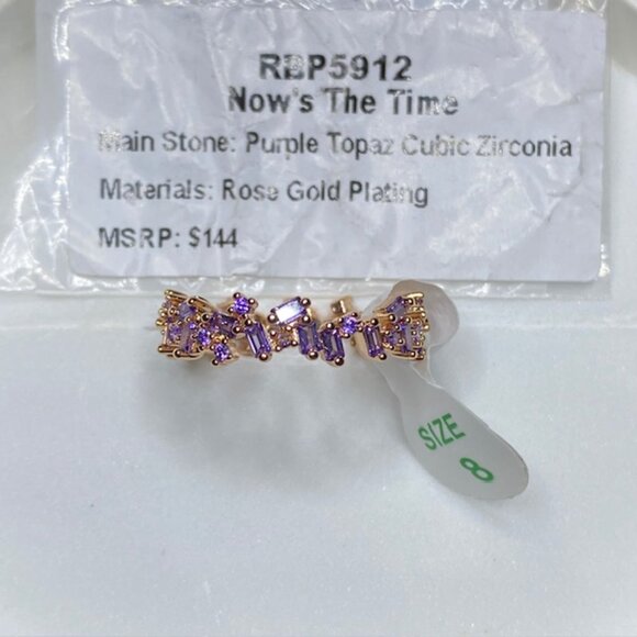 Purple Topaz CZ Infinity Band RBP5912 Now's The Time Size 8 - Picture 5 of 5